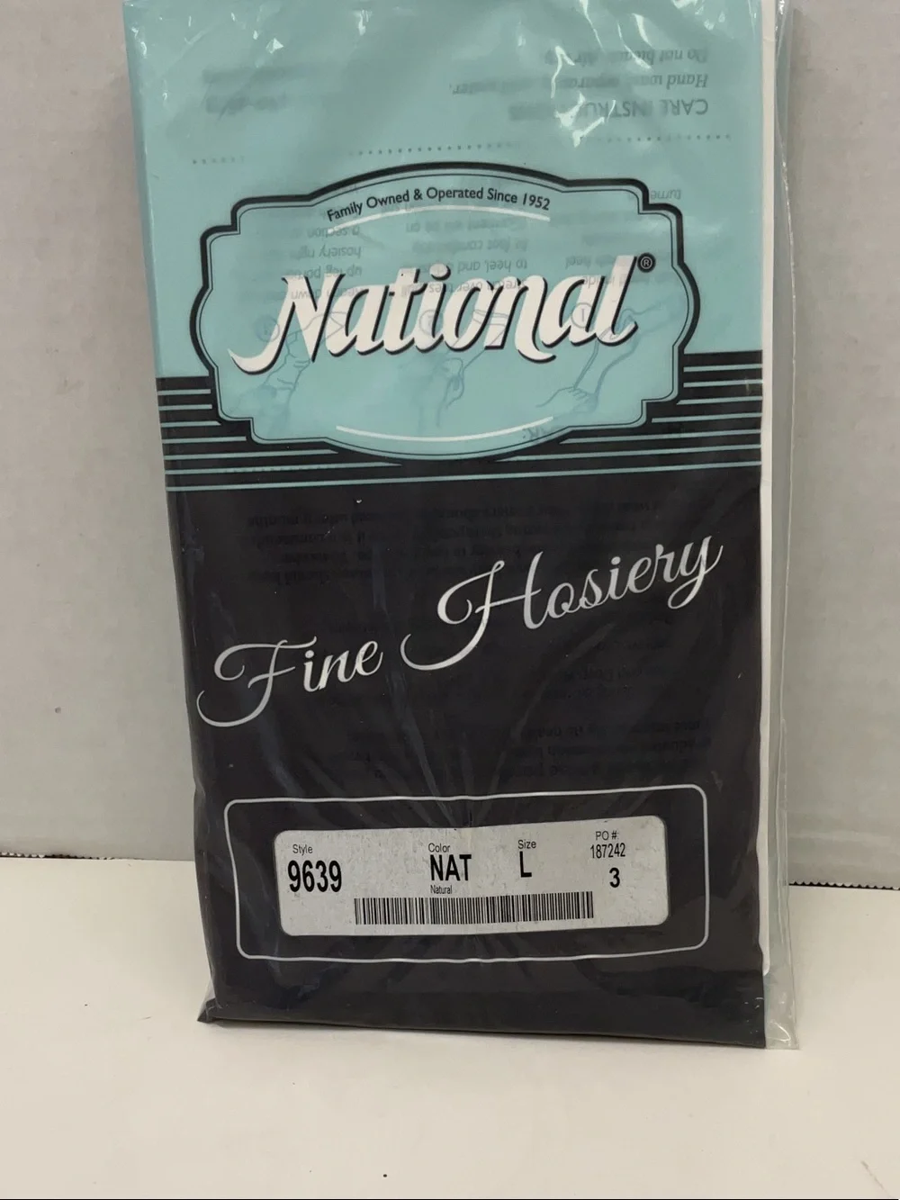 National Fine Hosiery - knee high stockings- natural, size large total of 3